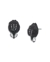 Kurt Geiger London Eagle Head Stud Earrings In Black