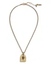 Kurt Geiger Signature Eagle Tag Pendant Necklace, 16-18 In Gold