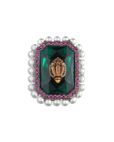 Kurt Geiger Signature Eagle Vintage Gem Cocktail Ring In Multi