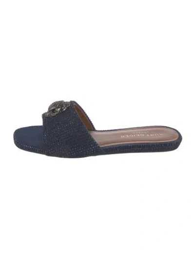 Pre-owned Kurt Geiger Slides In Blue