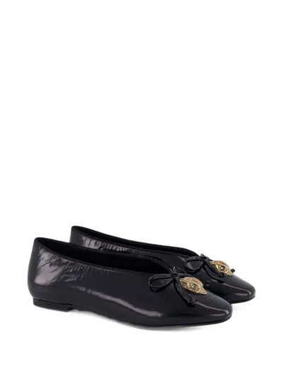 Kurt Geiger Sloane Eagle Ballet Flats In Black