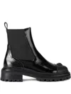 Kurt Geiger Sloane Eagle-head Chelsea Boot In Black