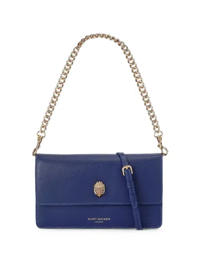 Kurt Geiger Sloane Eagle-plaque Mini Bag In Blue
