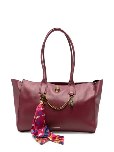 Kurt Geiger Sloane Eagle-plaque Tote Bag In Burgundy
