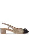 Kurt Geiger Sloane Mid Slingback In Neutrals