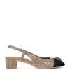 Kurt Geiger Sloane Mid Slingback In Beige