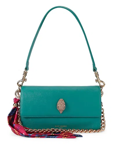 Kurt Geiger Slone Soft Leather Shoulder Bag In Green