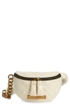 Kurt Geiger Small Brixton Quilt Belt Bag In Natural