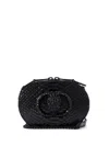Kurt Geiger London Small Chelsea Croc Embossed Leather Crossbody Bag In Black