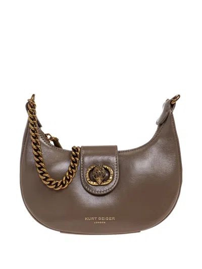 Kurt Geiger Small Chelsea Chain-strap Tote Bag In Brown