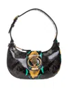 Kurt Geiger Small Chelsea Snake-print Shoulder Bag In Black