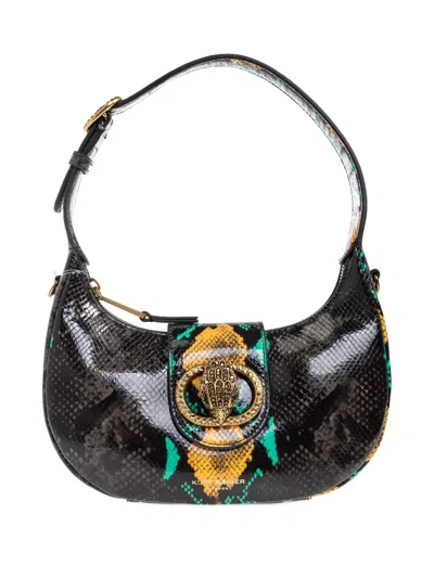 Kurt Geiger Small Chelsea Snake-print Shoulder Bag In Black