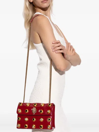 Kurt Geiger Small Gem Kensington Shoulder Bag In Red
