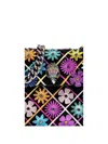 Kurt Geiger Small Kensington Flower-embellished Shoulder Bag In Black