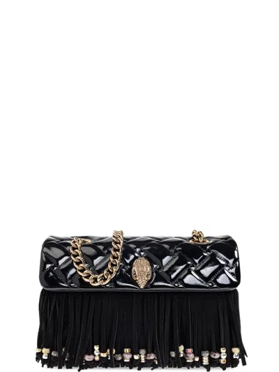 Kurt Geiger Small Kensington Fringe Shoulder Bag In Black