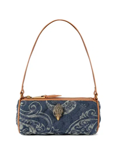 Kurt Geiger Small Kensington Paisley-print Tote Bag In Blue