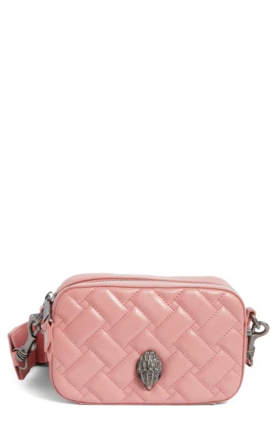 Kurt Geiger Small Kensington Quilted Leather Camera Bag In Pink