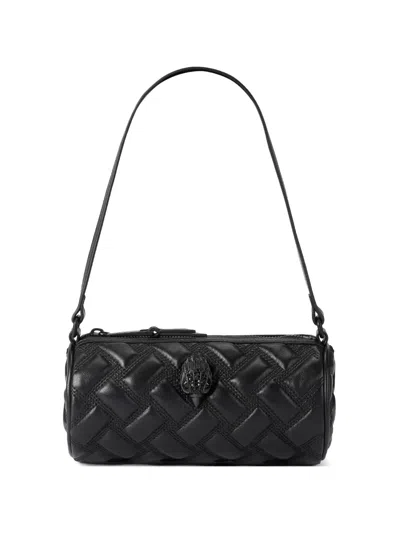 Kurt Geiger Kensington Small Quilted Leather Barrel Bag In Black