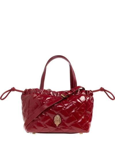Kurt Geiger Small Kensington Quilted String-detail Tote Bag In Red