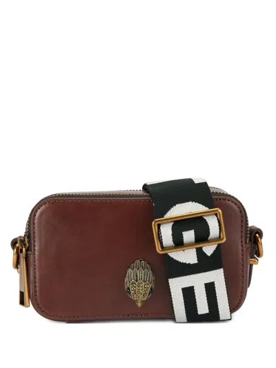Kurt Geiger Small Leather Camera Cross Body Bag In Brown