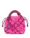 Kurt Geiger Small Macrame Crystal Tote Bag In Pink