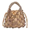 Kurt Geiger Small Macrame Crystal Handbag In Brown