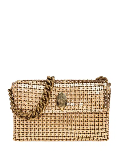 Kurt Geiger Small Party Chain-embellished Cross Body Bag In Gold