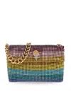 Kurt Geiger Small Party Crystal-embellished Shoulder Bag In Blue