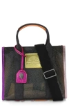Kurt Geiger Mini Southbank Canvas Tote In Charcoal