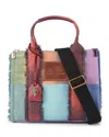 Kurt Geiger London Small Southbank Patchwork Denim Tote In Open Miscellaneous