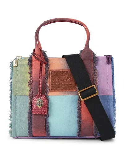 Kurt Geiger London Small Southbank Patchwork Denim Tote In Patch Multi