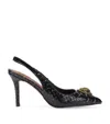Kurt Geiger Snake-effect Belgravia Slingback Pumps