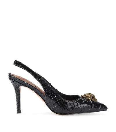 KURT GEIGER SNAKE-EFFECT BELGRAVIA SLINGBACK PUMPS