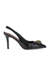 Kurt Geiger Snake-effect Belgravia Slingback Pumps In Multi
