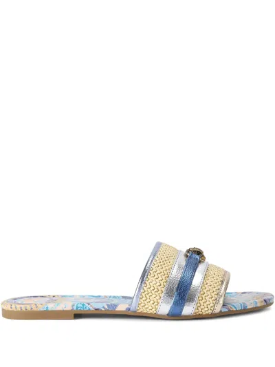 Kurt Geiger Flache Soundback Sandalen In Nude