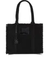 Kurt Geiger London Large Faux Fur Southbank Tote In Black