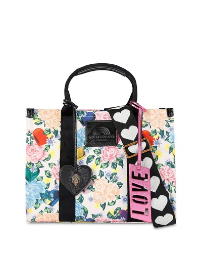 Kurt Geiger Southbank Large Floral Cotton Tote Bag In Multi
