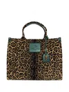Kurt Geiger Southbank Leopard-print Tote Bag In Brown