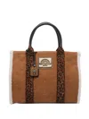 Kurt Geiger Southbank Leopard-print Tote Bag In Brown
