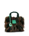Kurt Geiger Southbank Medium Faux Fur Tote In Brown