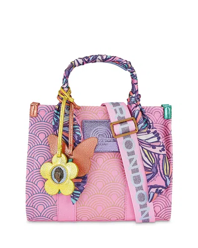 Kurt Geiger Southbank Small Canvas Tote In Pink