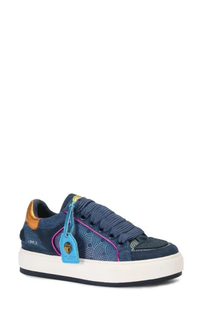 Kurt Geiger Southbank Tag Panelled Sneakers In Blue Other