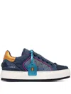 Kurt Geiger Southbank Tag Panelled Sneakers In Blau