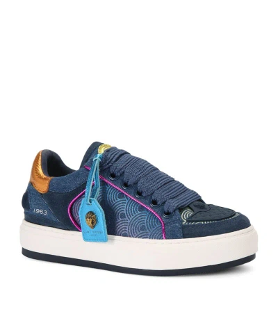 Kurt Geiger Southbank Tag Trainers In Blue