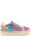 Kurt Geiger Southbank Sneakers In Multicolor Leather In Pink