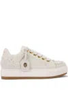 Kurt Geiger Denim Southbank Tag Sneakers In White
