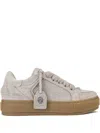 Kurt Geiger Southbank Tag Suede Sneakers In Gray