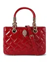 Kurt Geiger Square Kensington Satchel In Red