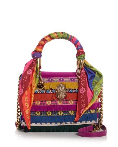 Kurt Geiger Square Mini Kensington Embellished Top Handle Bag In Multi