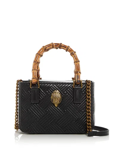 Kurt Geiger Square Mini Kensington Satchel In Charcoal